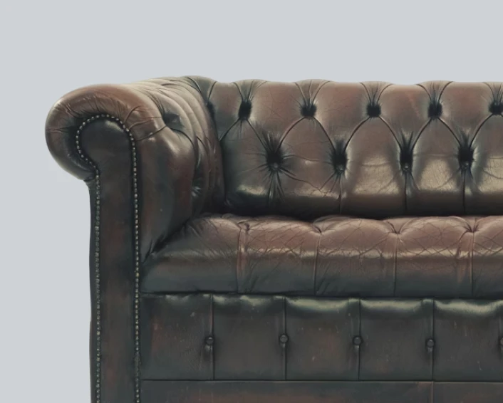 Manor Heritage Tufted Leather Wingback Armchair