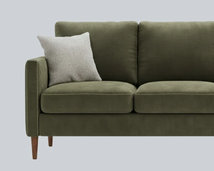 Verdant Luxe 2-Seater Velvet Sofa