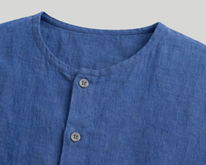 Azure Breeze Sleeveless Linen Shirt