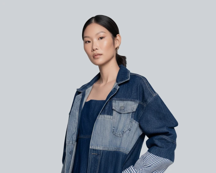 Modern Patchwork Denim Jacket
